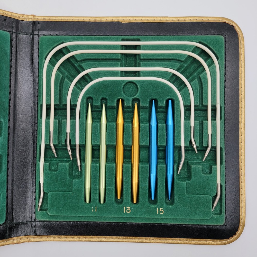 Vntg Sears Needlemaster Knitting Needle Kit Tri-Fold Case 1970's Pieces Missing