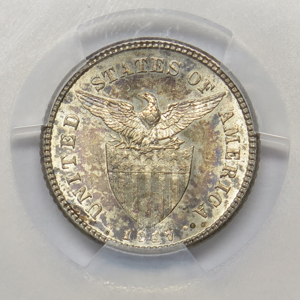 1917-S Philippines 20c MS64 PCGS 28965