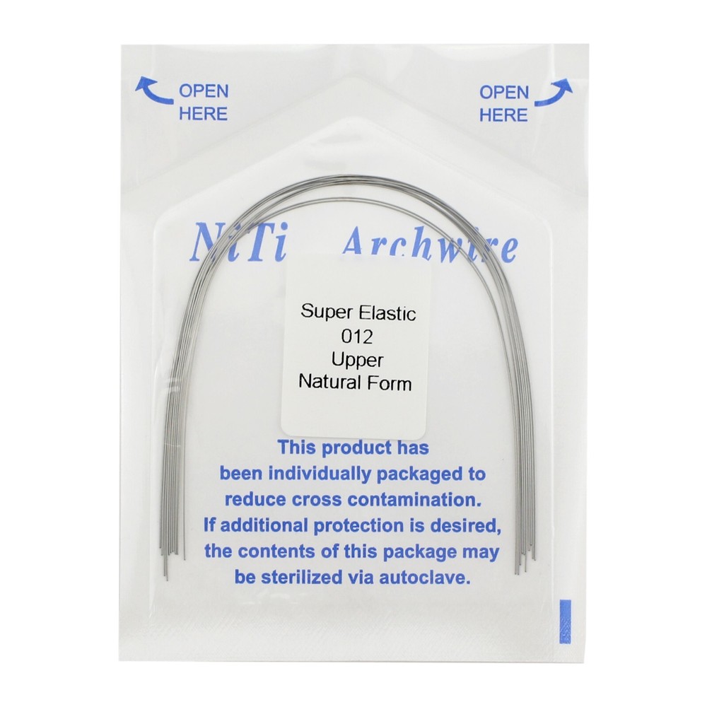 Dental Orthodontic Niti Arch Wires Super Elastic Round Rectangular Natural Form