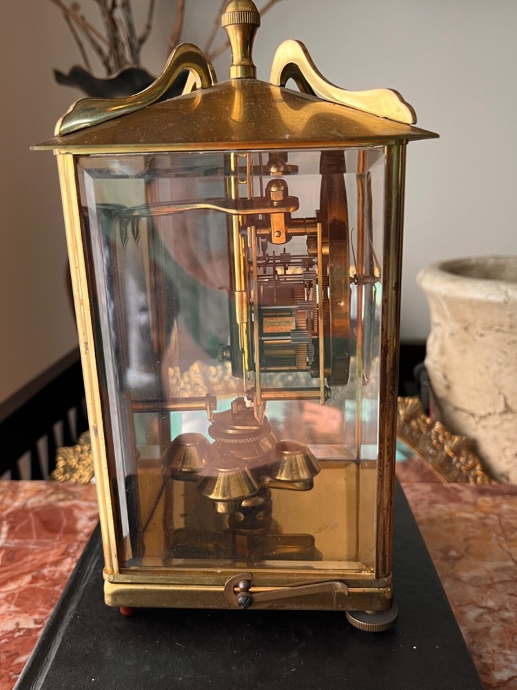 Vintage Schatz 400 brass clock made in Germany not tested