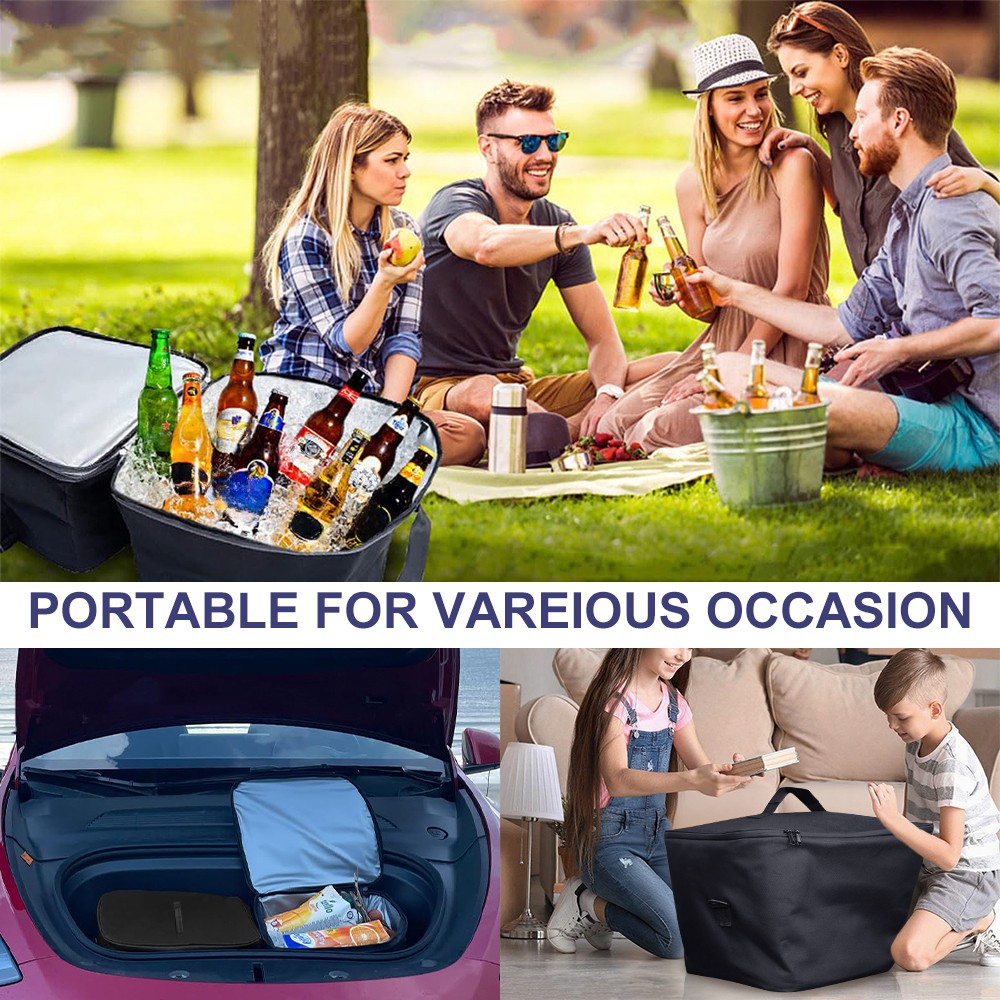 For Tesla Model Y Front Trunk Organizer Insulation Cooler Storage Bag Leakproof
