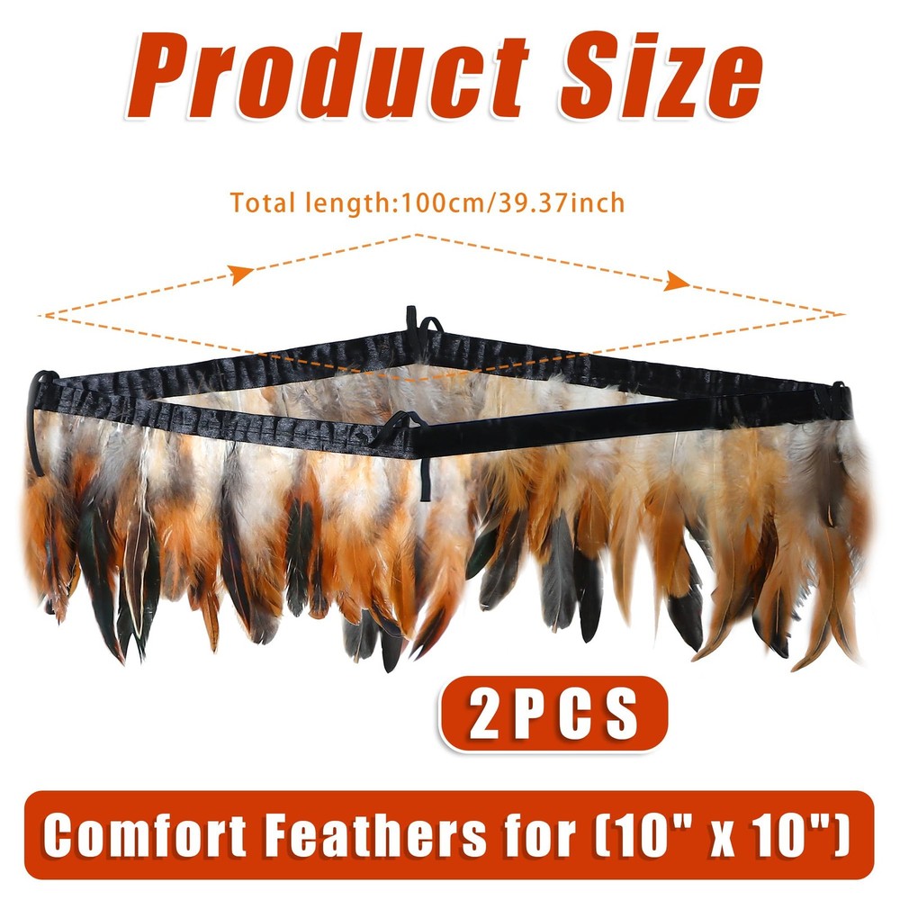 Atvkov Feathers for Chick Brooder Heating Plate 10" x 10", 2 Pack, Multicolor