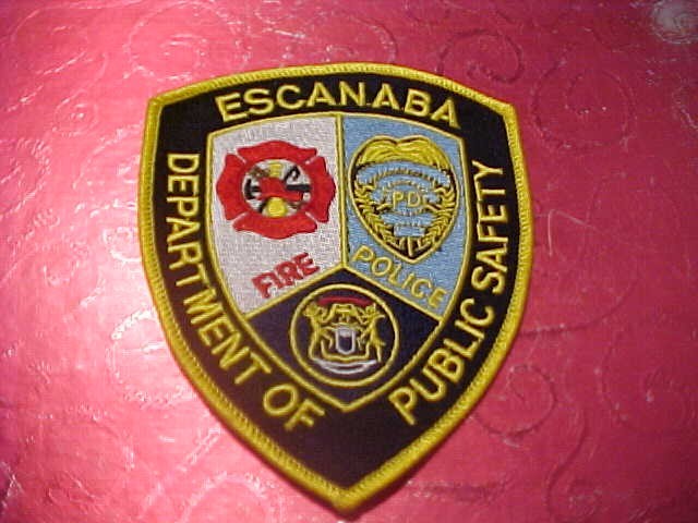 ESCANABA MICHIGAN POLICE PATCH SHOULDER SIZE UNUSED