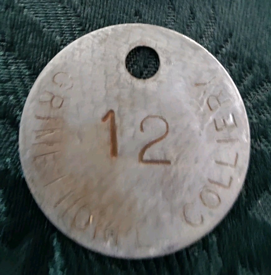 GRIMETHORPE Colliery Pit Check Tally - marked GRIMETHORPE COLLIERY 12