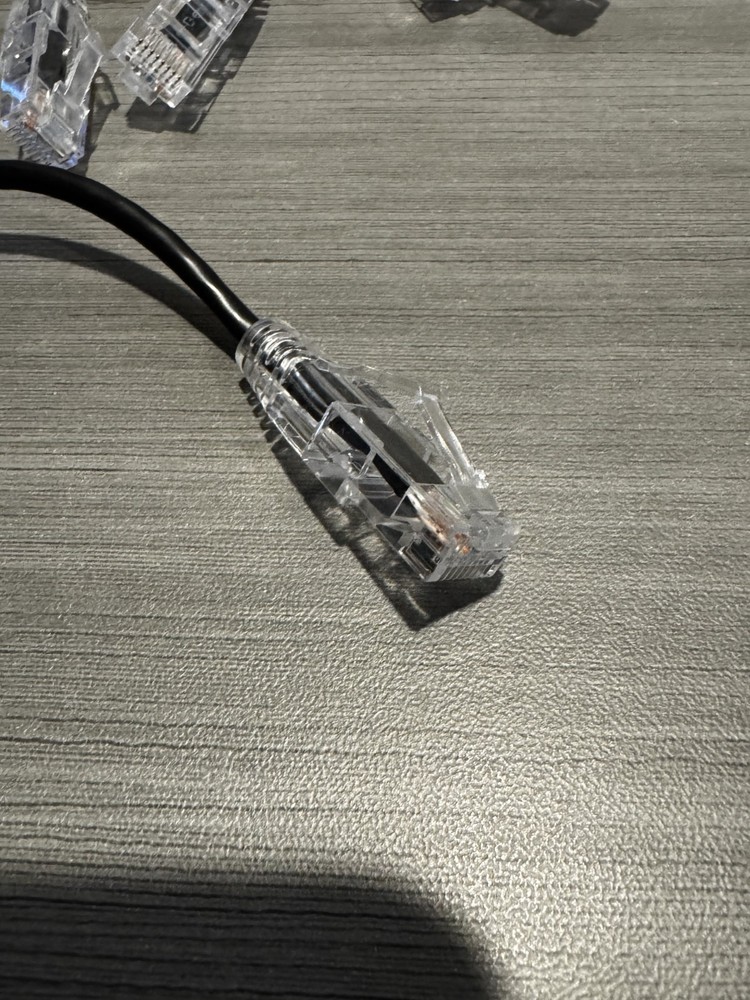 CableGeeker Patch Cable 24ct Cat6a .5ft slim ethernet patch cables black