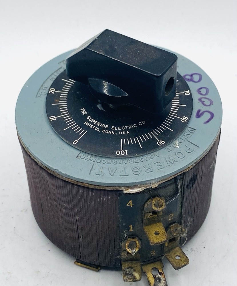 SUPERIOR ELECTRIC POWERSTAT 10B VARIABLE TRANSFORMER 120V INPUT 132V 2.25A Z3