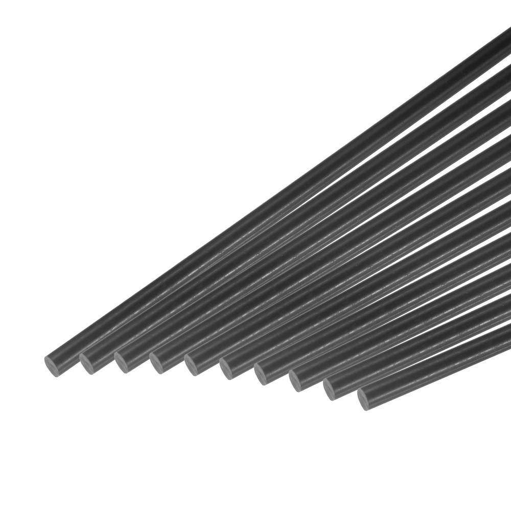 30Pcs ABS Plastic Rods, Diameter 4mm Length 300mm Black Stick Solid Bar