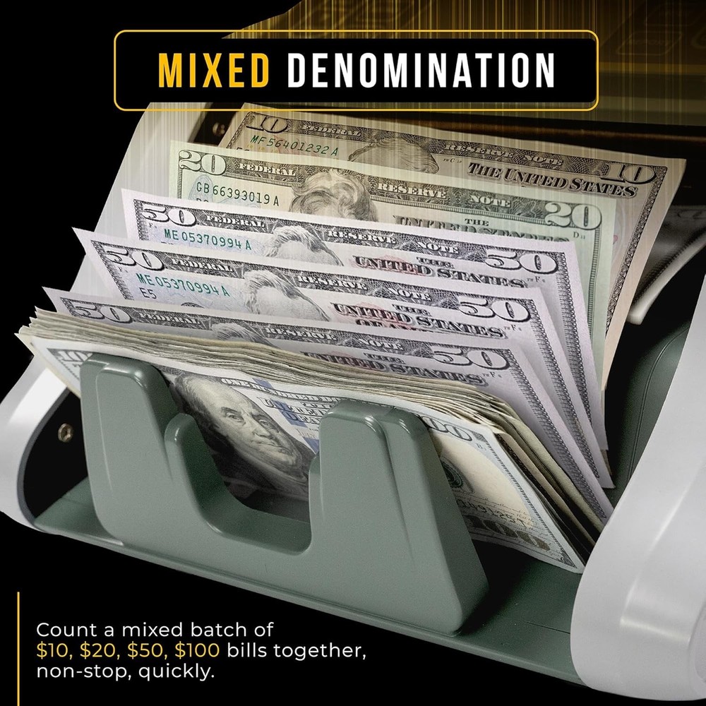 Compact Money Count Machine with Zero-Error Features & Multi-Currency Support