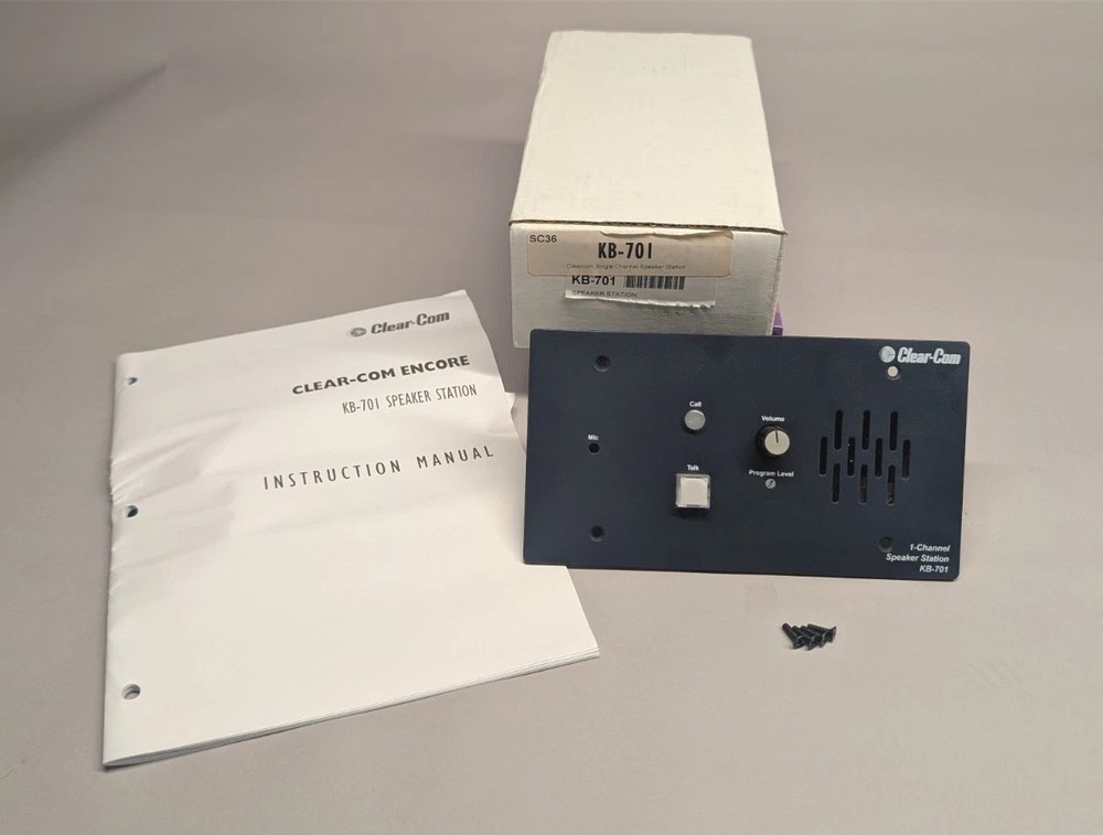 Clear-Com KB-701 Single Channel Remote Speaker Station (Open Box)