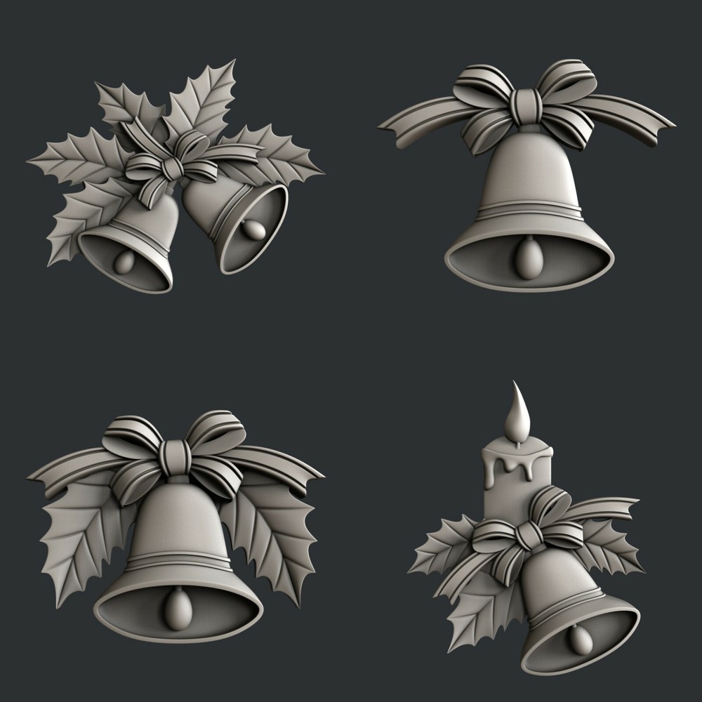 3d STL models for CNC, Artcam, Aspire, relief bell