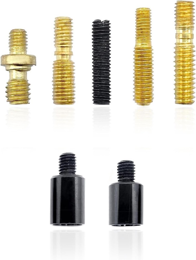 7 PCS Antenna Adapter, Different Sizes Screw 7 PCS, Gold & Black