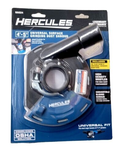 Hercules 4"-5"Universal surface grinding dust shroud,Includes 18" flex hose