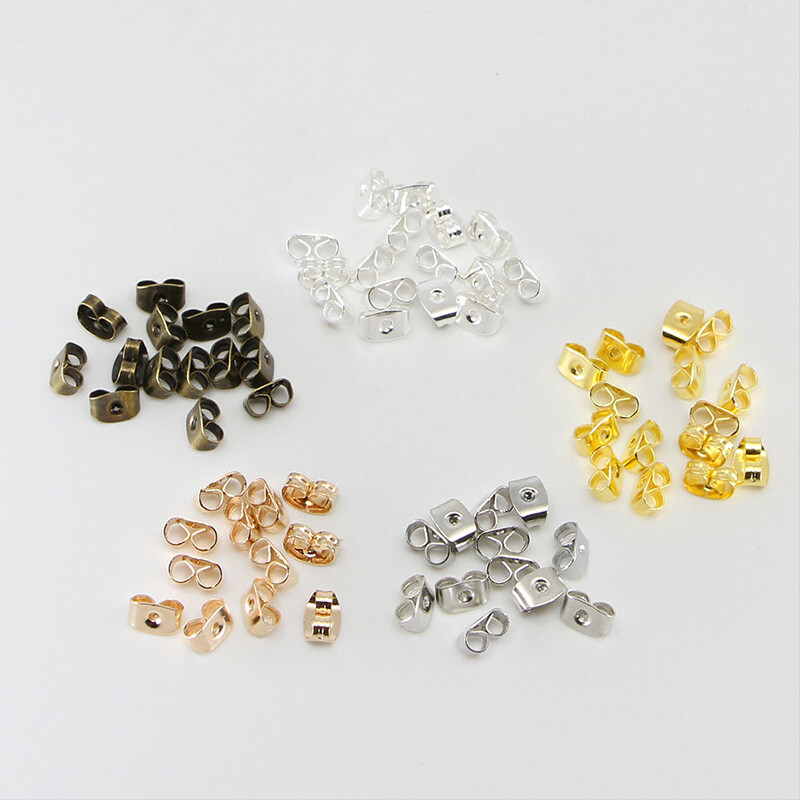 200-1000P Earring Backs Stopper Post Butterfly For Sterling Plated Stud Earring