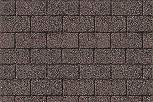 JTP Asphalt Shingle Pattern - O Scale - Model Scratch Building Plastic Sheet