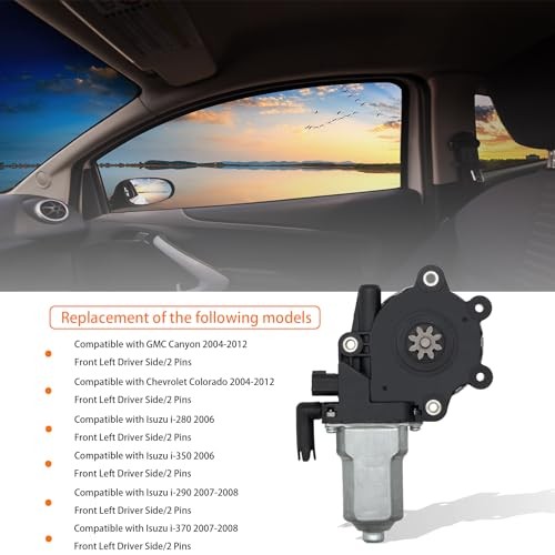 2 pins Front Left Driver Side Power Window Motor Compatible with GMC