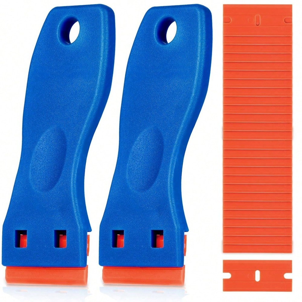 Safety Scraper Plastic Razor Blades Ceramic Removing Squeegee Double Edged Glue2
