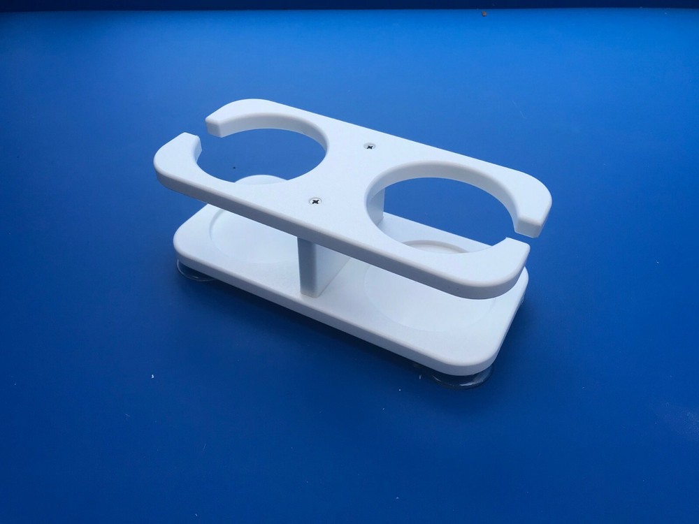 2 Cup Holder With Suction Cups (WHITE STARBOARD)