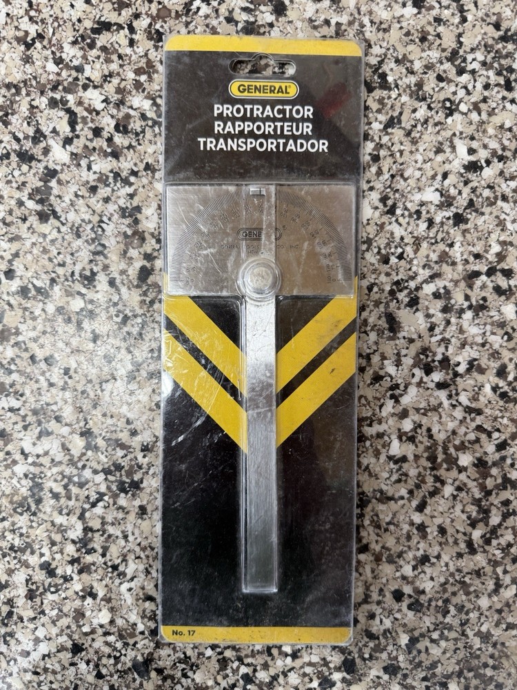 General No. 17 Bevel Protractor 6 in Rectangular Head 0-180 Degree