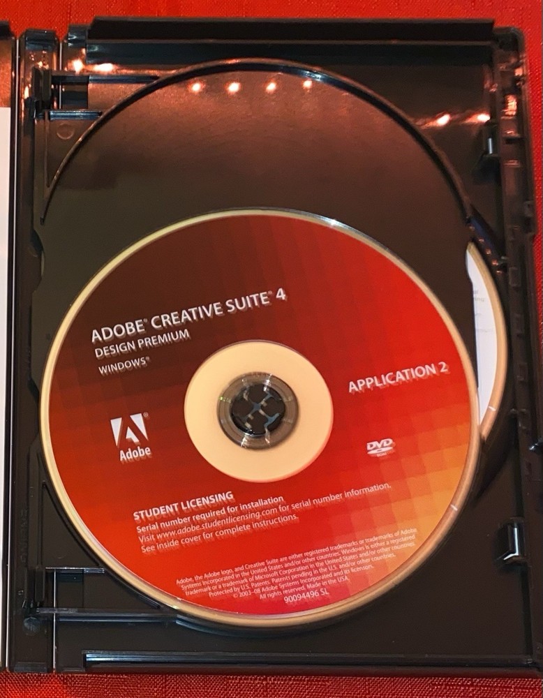 Adobe Creative Suite 4 Design Premium Windows Student Licensing 2008 PC Software