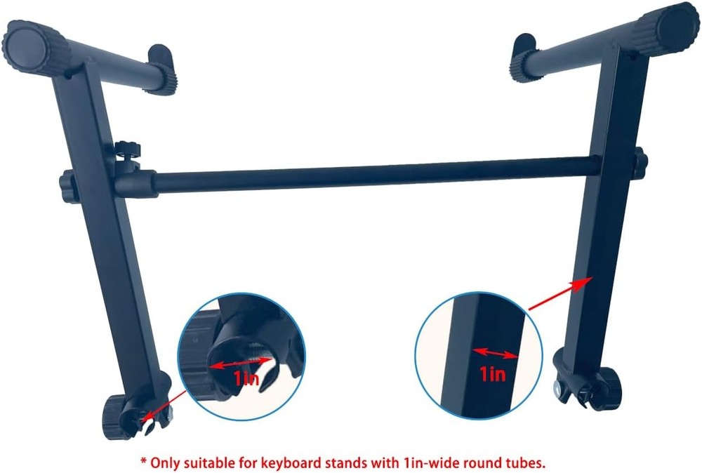 2 Tier Adjustable Keyboard Stand Extension Black