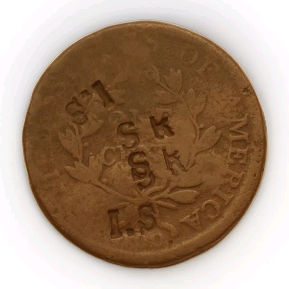 1807 Large Cent Draped Bust Counter Stamp