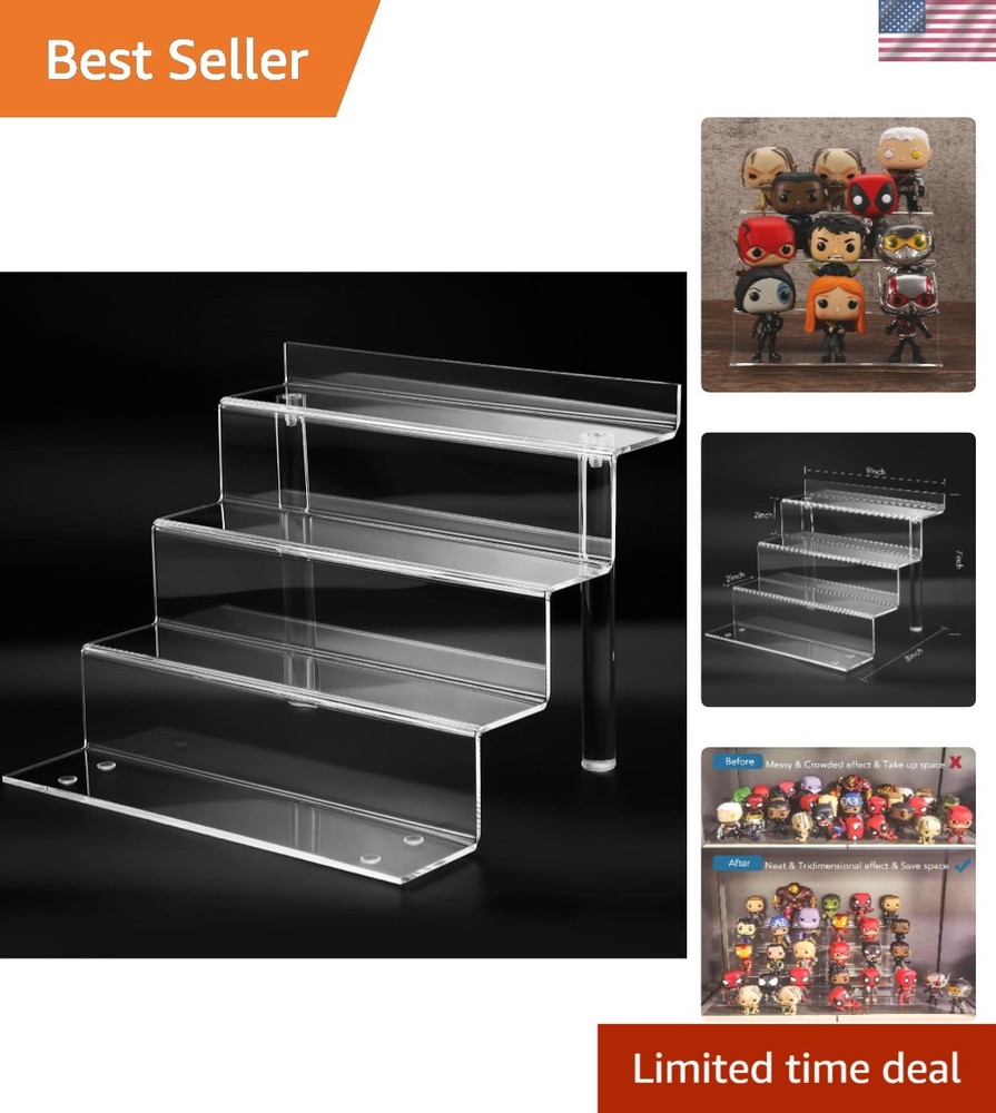 Multi-Functional 9 Inch Acrylic Riser - 4 Tier Tiered Display for Home Decor