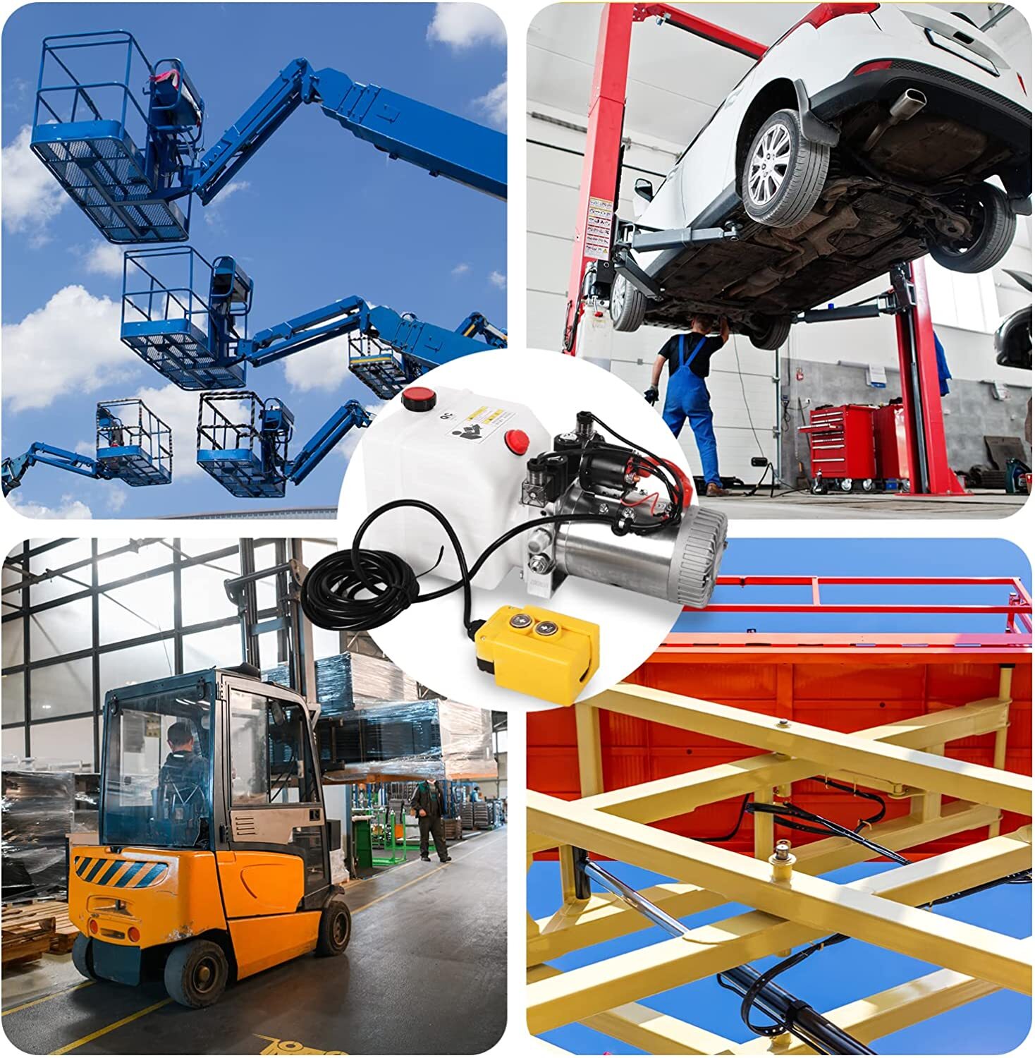 3 Quart Hydraulic Power Unit Pump Double Acting Dump Trailer Lifting Platforms