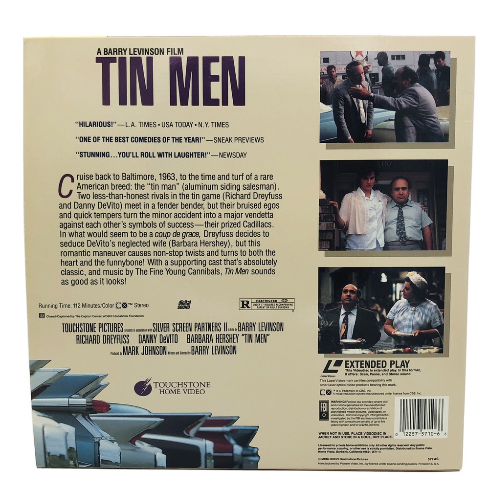 Tin Men Laserdisc Richard Dreyfuss