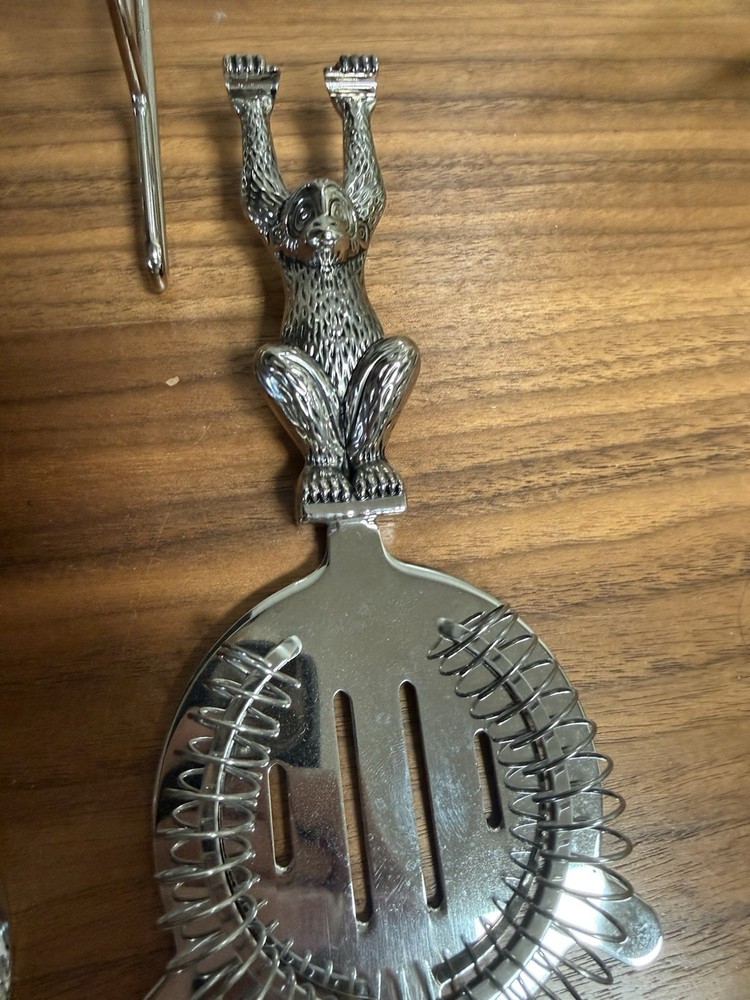 Godinger Silver Monkey Bar Tool 6 Peice Set Great Condition