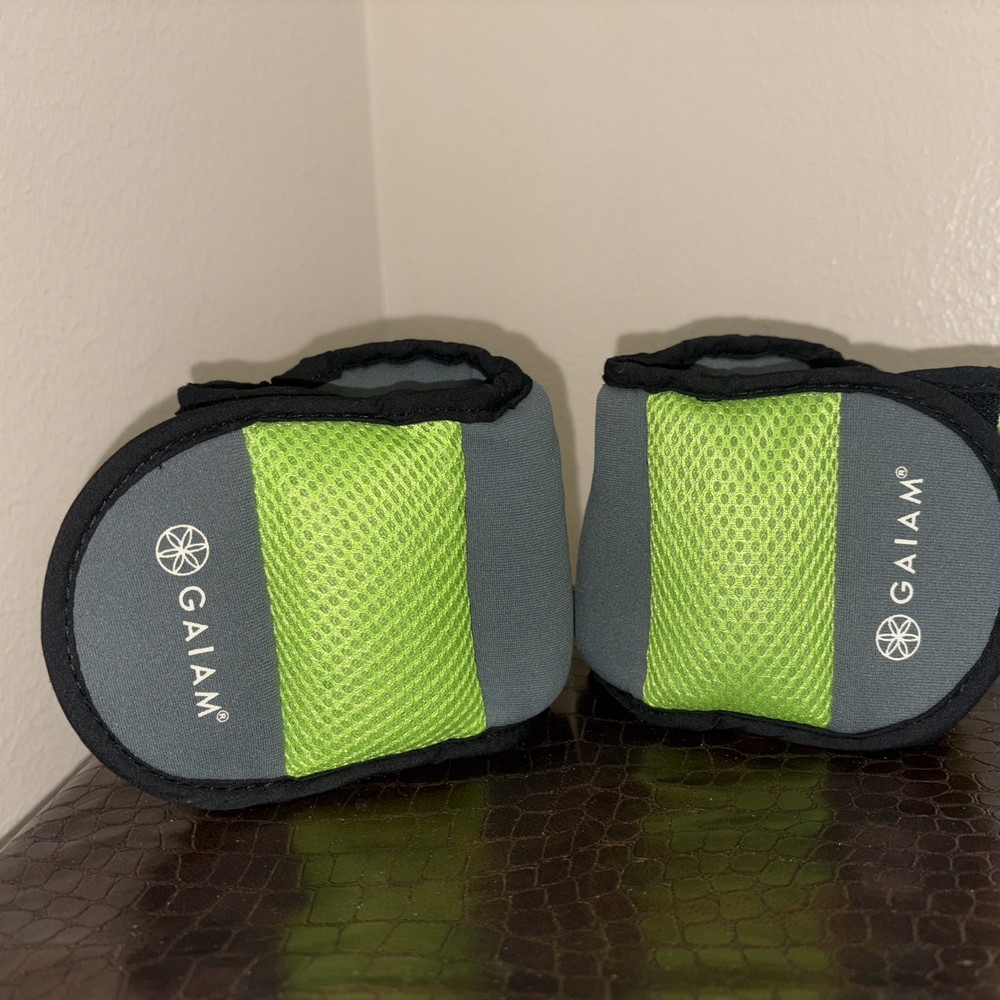 Gaiam Ankle Weights Strength Training Sets with Adjustable Straps 2 Lbs Each