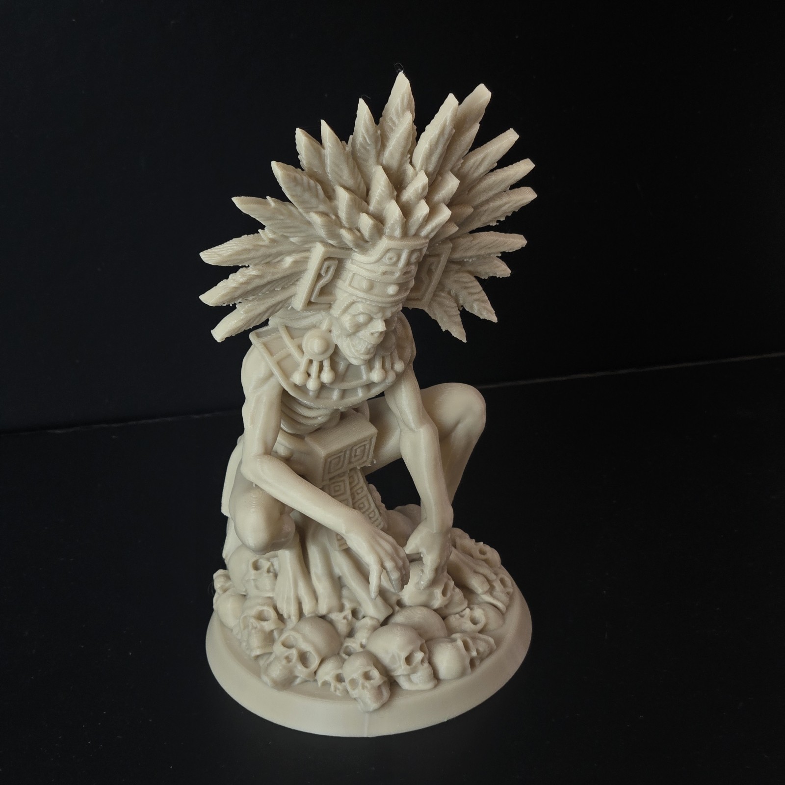 Mictlantecuhtli Aztec God of Death Statue – 3D Printed – Mayan Mythology Decor