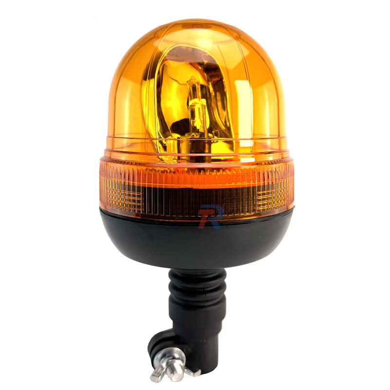 Halogen Rotating Flashing Beacon Flexible DIN Pole Mount Tractor Warning Light