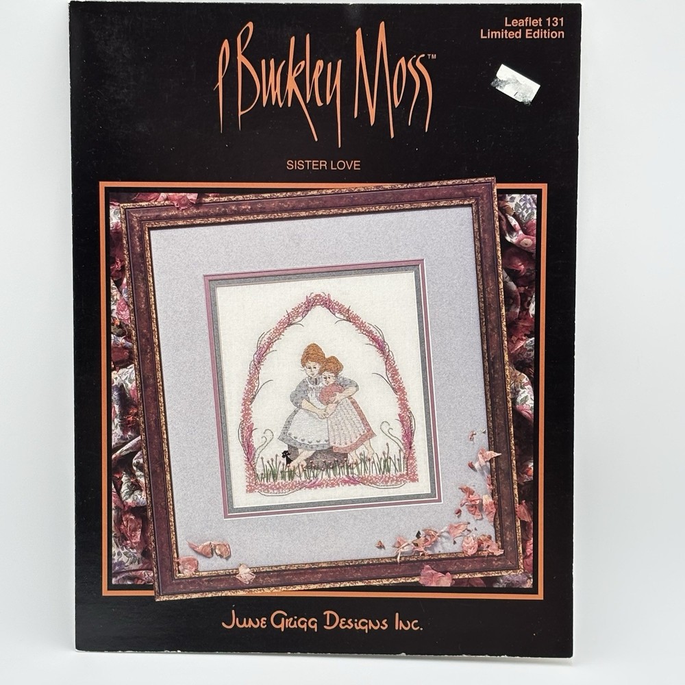 P Buckley SISTER LOVE Cross Stitch Pattern Chart Leaflet 131 Grigg Designs 1995