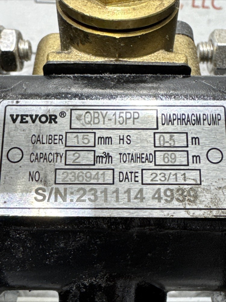 Vevor QBY-15PP Diaphragm Pump E-16