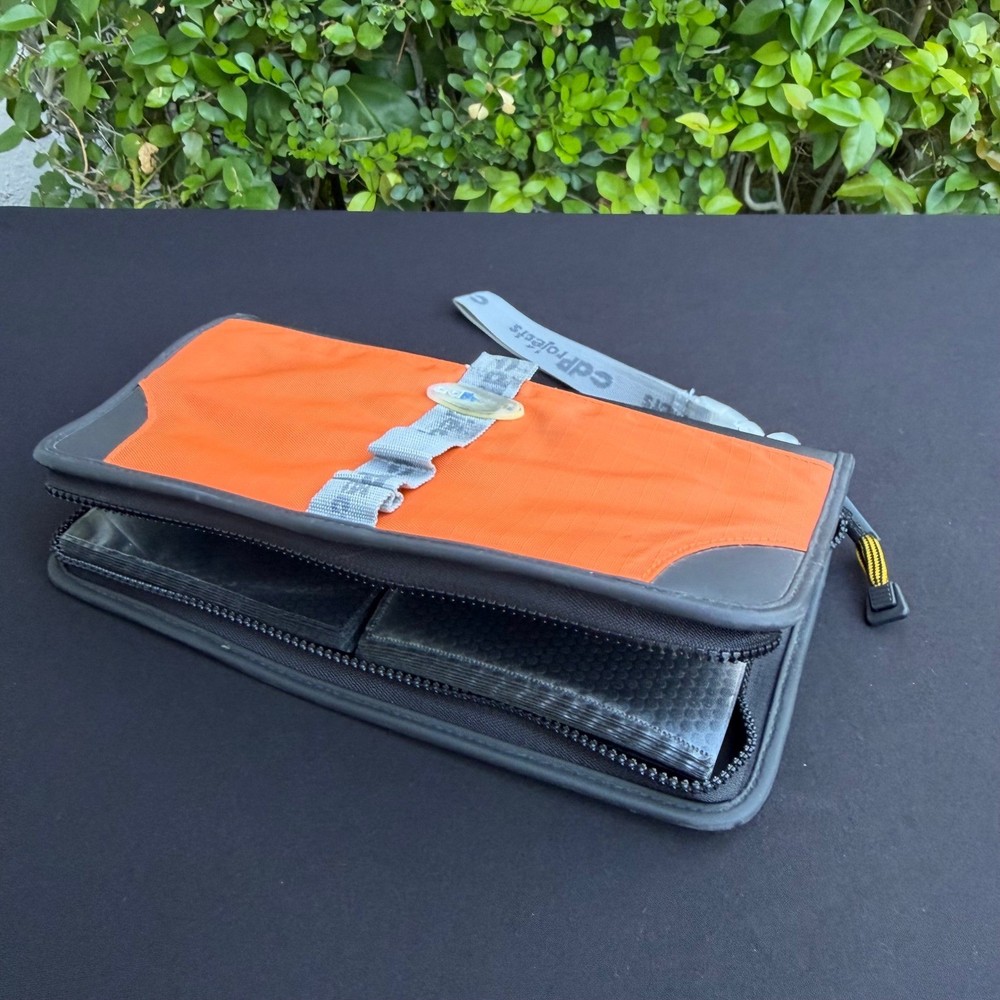 cdProjects CD DVD Storage Case 24 Binder Orange Grey Zip Media Organizer Wallet