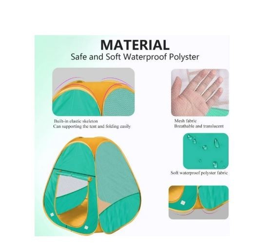 Kids Pop up Play Tent, Playhouse Tent for Boys Girls Babies and Toddlers, Play