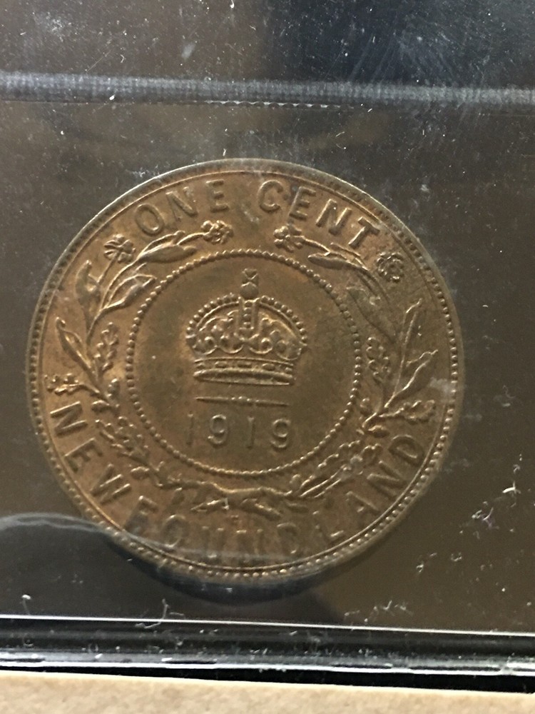 1919C ICCS Graded Newfoundland, ¢1 Large Cent, **MS-64**