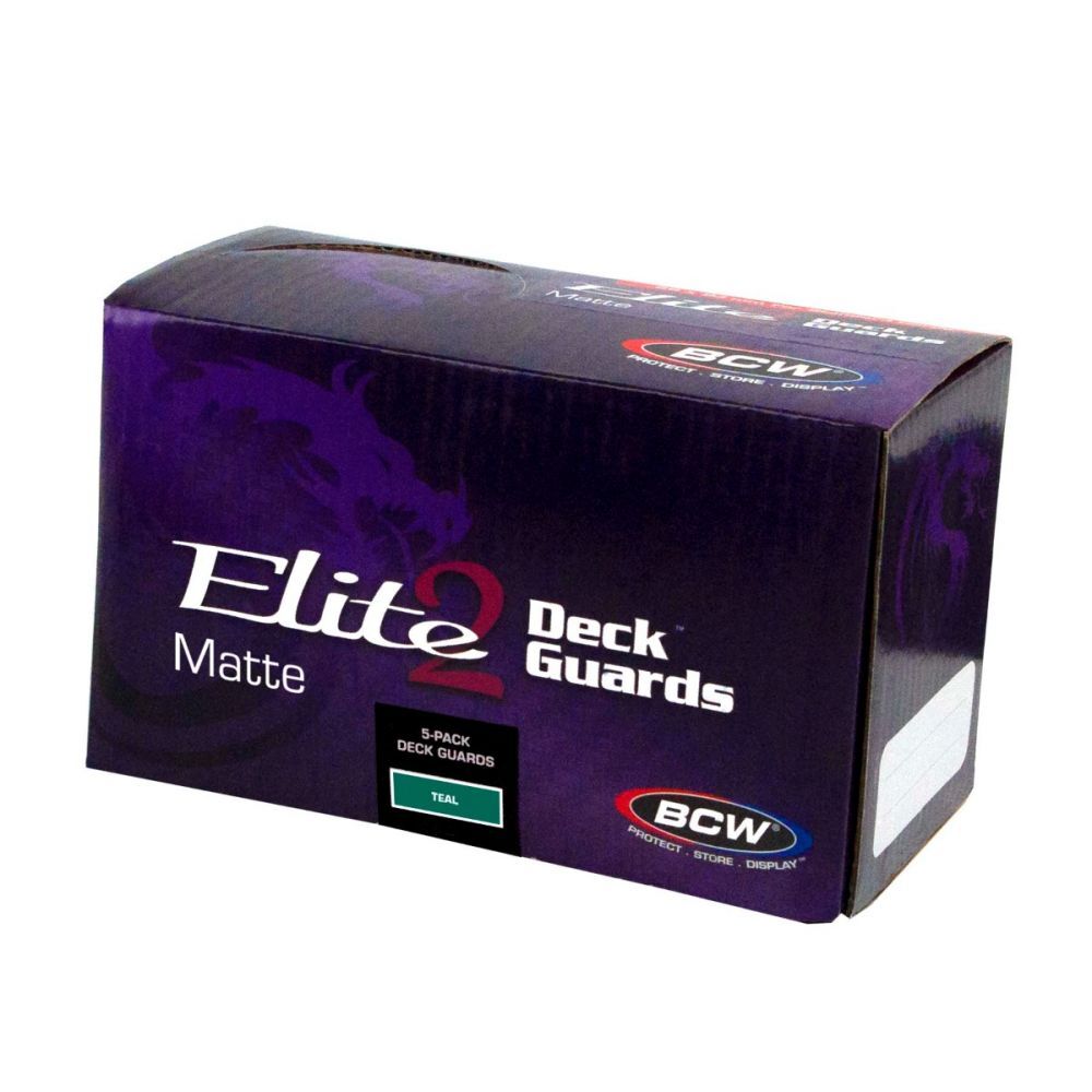 PACK OF 100 Standard Sized Deck Guards - Elite2 - Matte - Teal