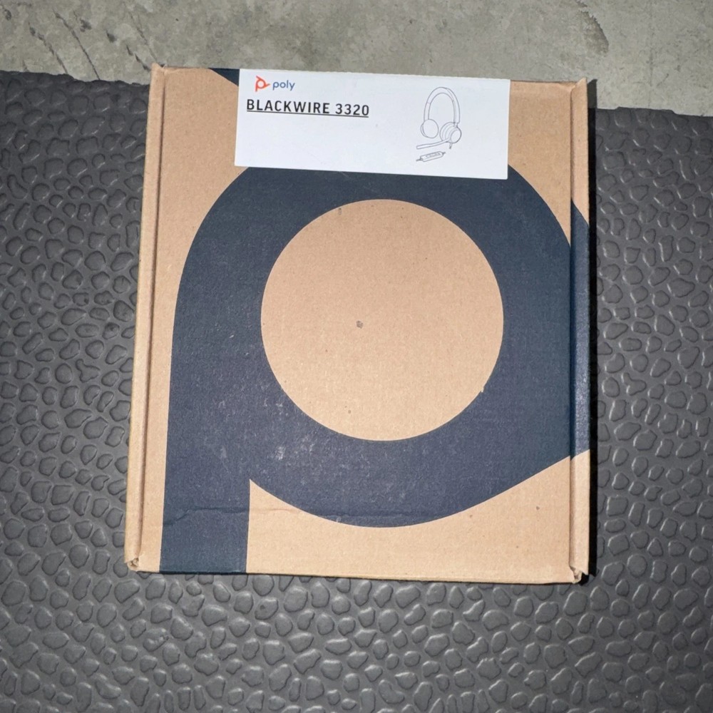 New Poly Blackwire 3320 Wired Headset Black