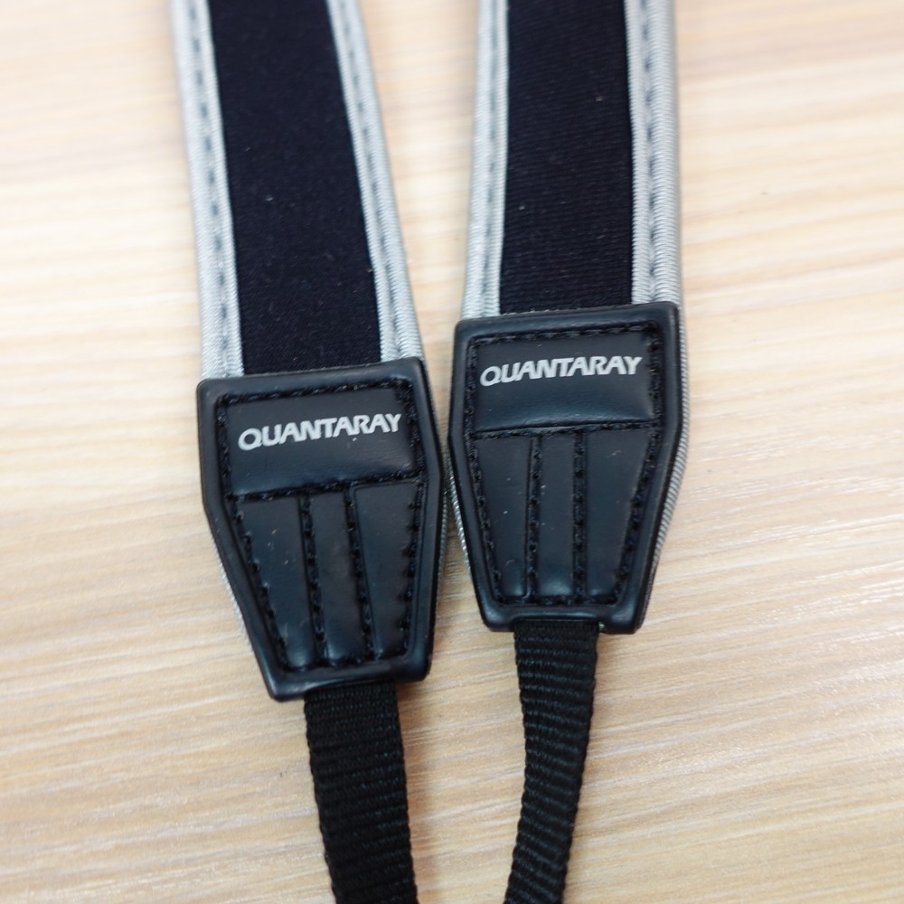 Camera Strap Replacement QUANTARAY Black Grey Neck Shoulder Nylon Handle 18 in