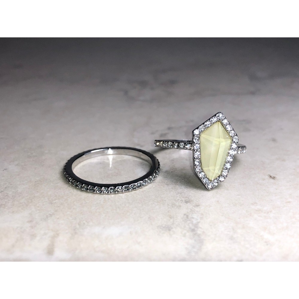 CHLOE + ISABEL modern mosaic stackable rings-R009