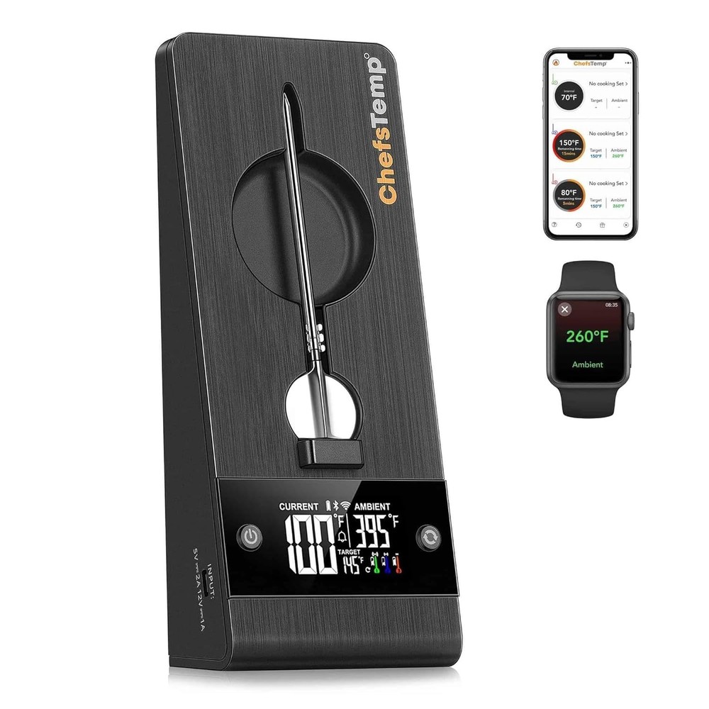 ChefsTemp ProTemp 2 Plus Needle Probe Wireless Meat Thermometer (Stand, 1 Probe)