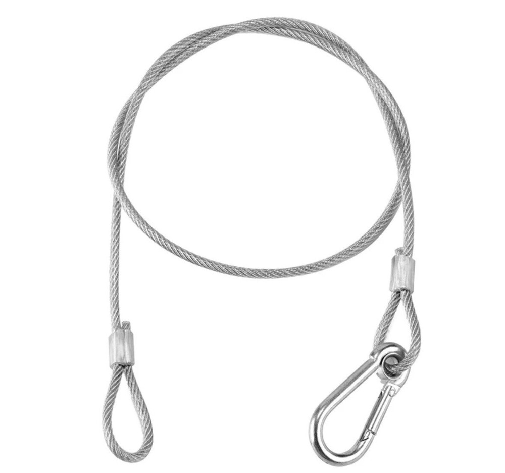 Stage Light Safety Cables 47”, Stainless Steel Security Cable.Multi Use/2PCS
