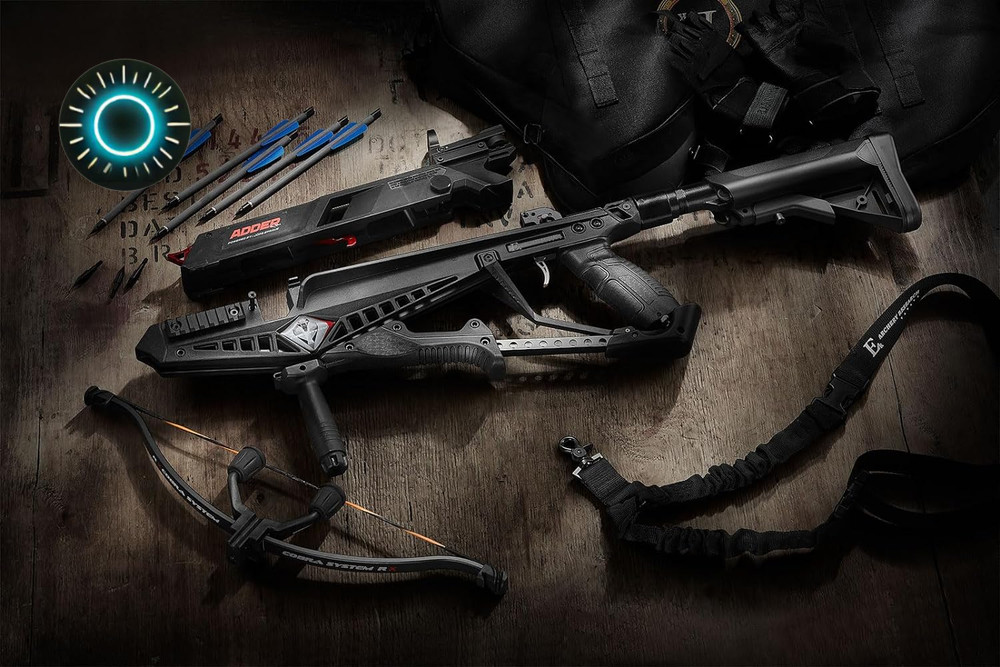 EK Archery Repeating Adder Crossbow 130 lb Cross Bow with 5 Shot auto-loading...