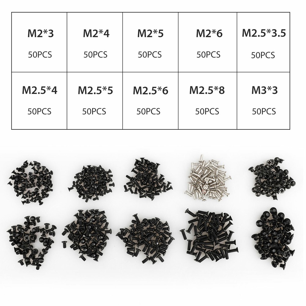 500pcs Laptop Notebook Computer PC Screw Set Universal Repair Tools for HP Dell