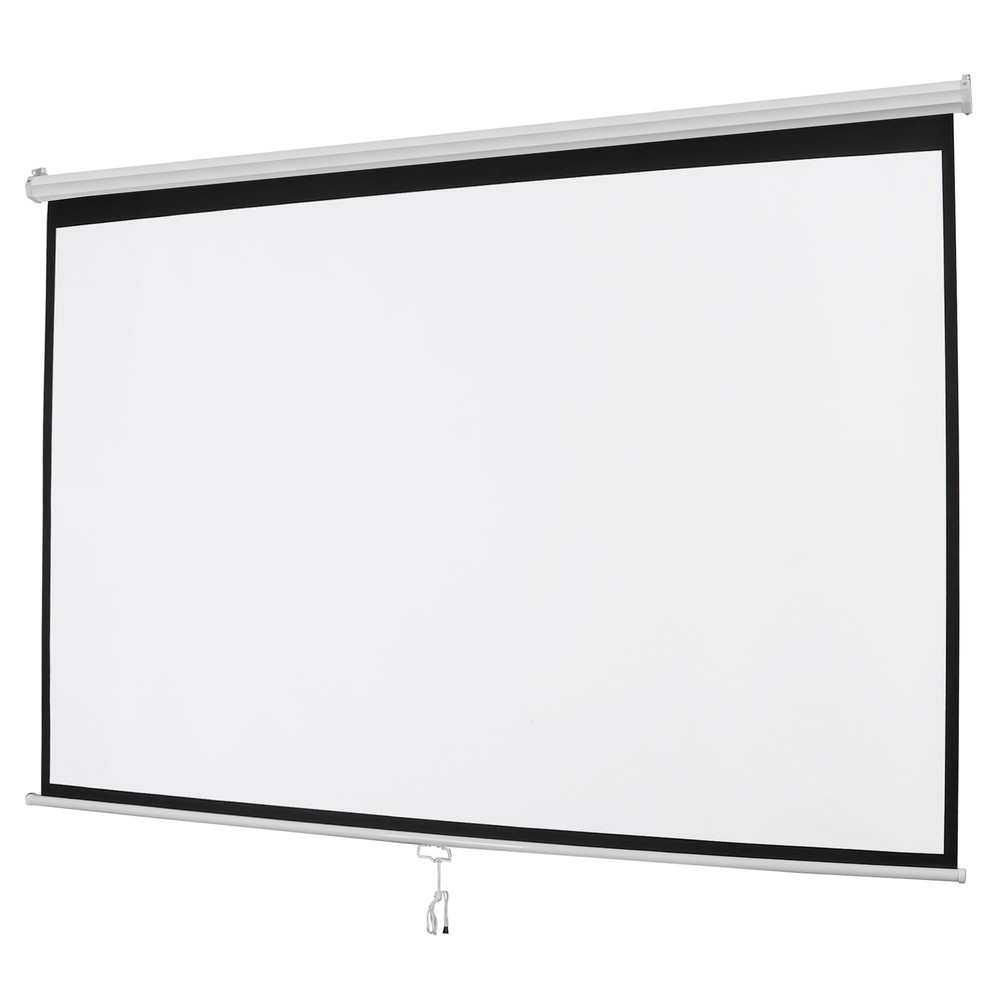 Foldable Portable 100" Projector Screen 16:10 Hd Projection Screen Manual Pull