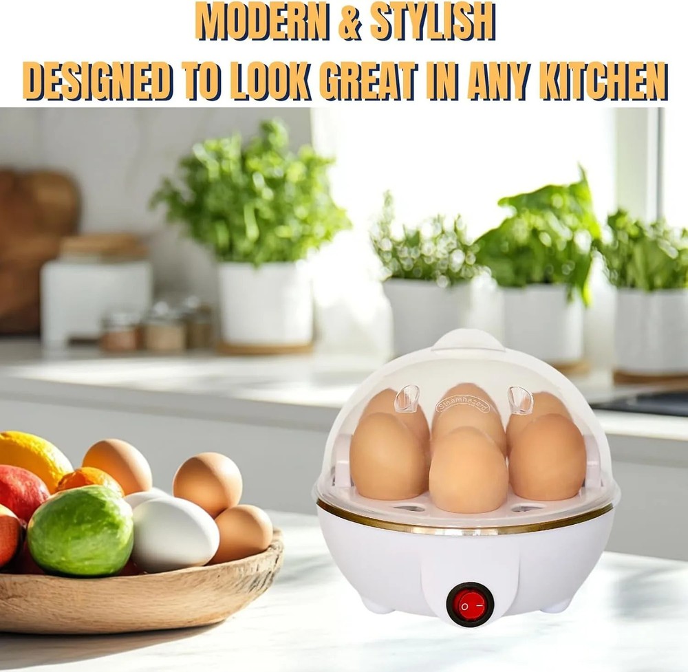 Electric Egg Cooker – Rapid Mini Boiler for Poached, Scrambled Eggs & Omelets