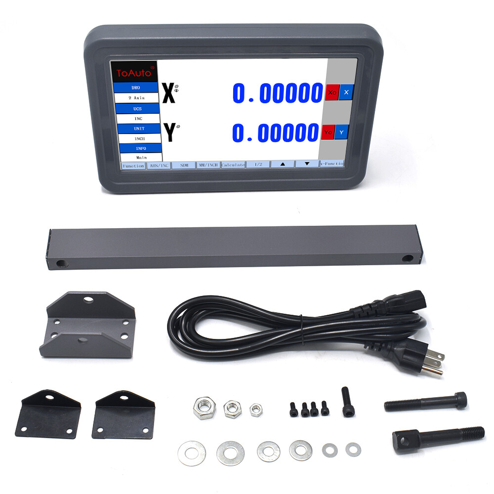2/3 Axis DRO Digital Readout Touch Screen LCD Display + Linear Glass Scale Kit