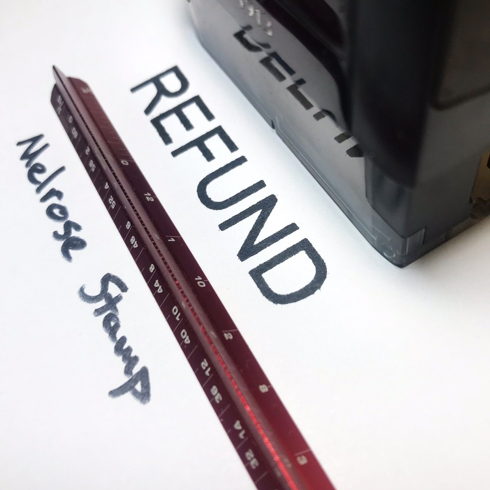 Refund Rubber Stamp Black Ink Self Inking Ideal 4913