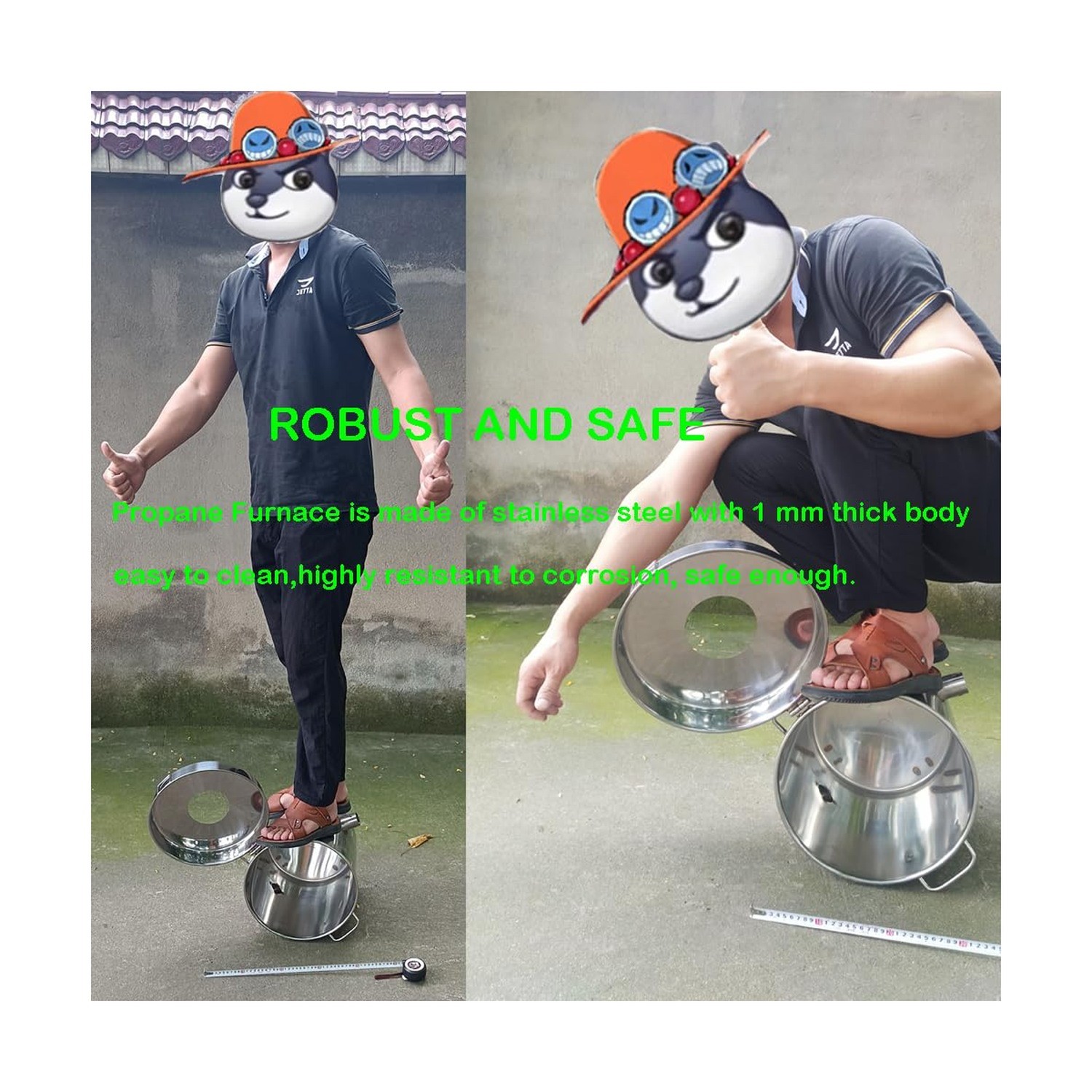 16KG Propane Melting Furnace Double Burner Stainless Steel, Foundury Smelter ...